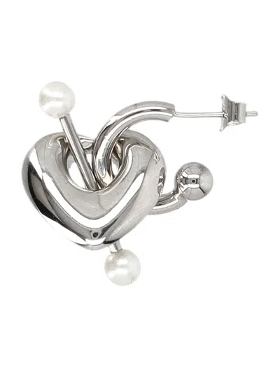 Justine Clenquet Heart-shaped Earrings In Metallic