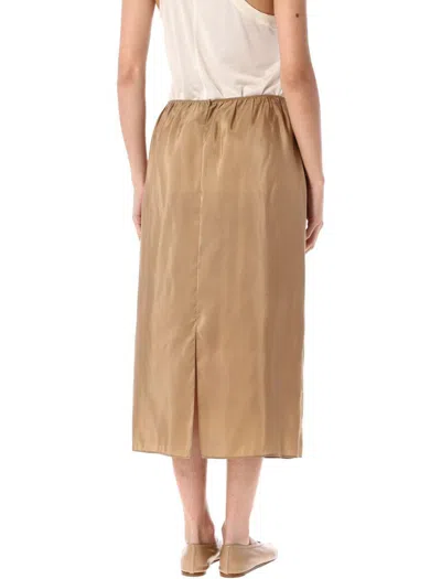 Carven Satin Skirt In Black