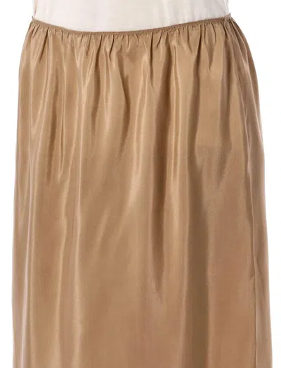 Carven Satin Skirt In Black