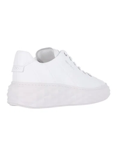 Jimmy Choo Low Top Sneakers With Textured Sole In White