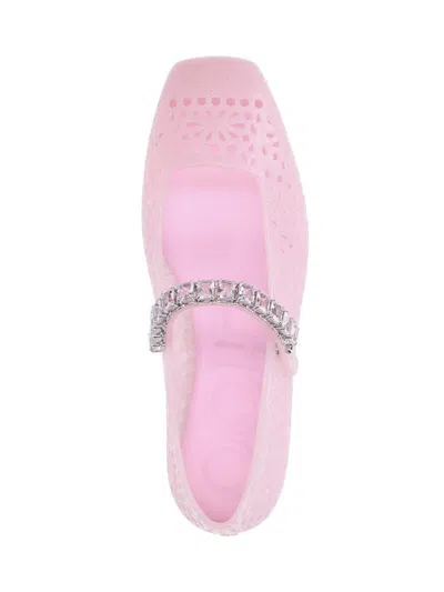 Jimmy Choo Mary Jane Jelly Ballet Flats In Pink
