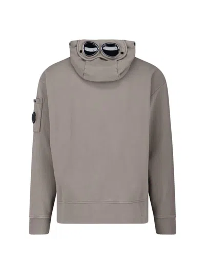 C.p. Company Hooded Sweatshirt With Pockets And Drawstring In Gray