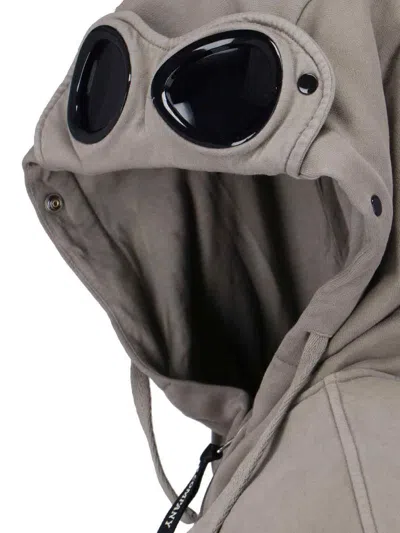 C.p. Company Hooded Sweatshirt With Pockets And Drawstring In Gray