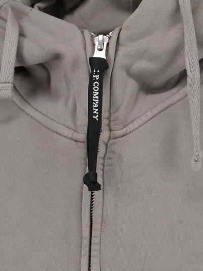 C.p. Company Hooded Sweatshirt With Pockets And Drawstring In Gray