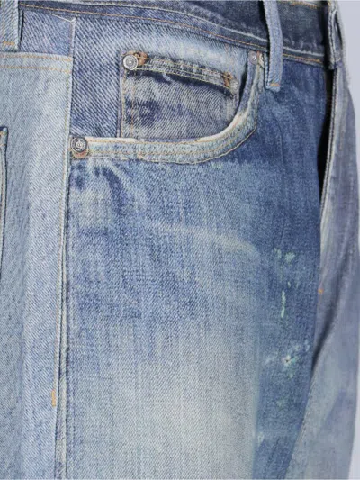 Our Legacy High Waist Wide Leg Distressed Jeans In Blue