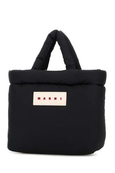 Marni Borsa A Mano In Tessuto Nero  Donna In Black