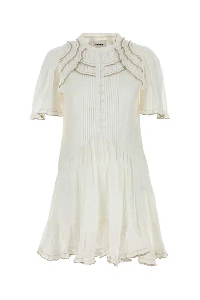 Isabel Marant Étoile Isabel Marant Etoile White Cotton Blend Celyana Dress In White