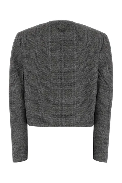 Prada Jackets And Vests In Gray