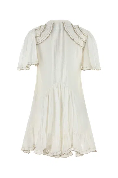 Isabel Marant Étoile Isabel Marant Etoile White Cotton Blend Celyana Dress In White