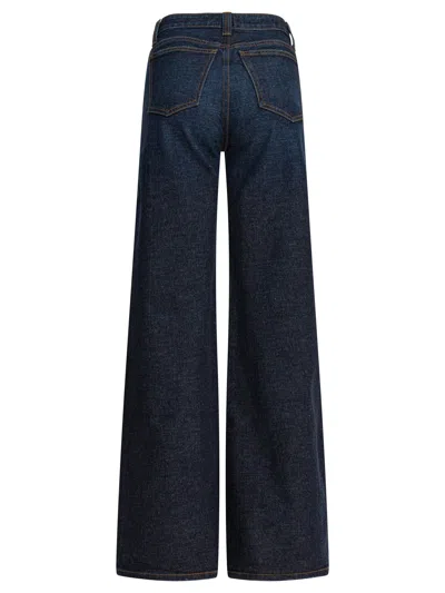 Khaite Abigail High Rise Straight Jeans In Blue