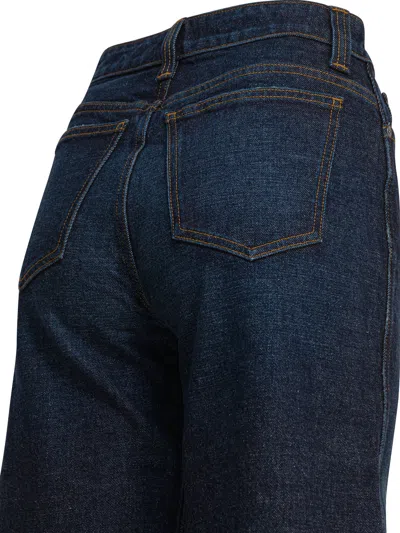 Khaite Abigail High Rise Straight Jeans In Blue
