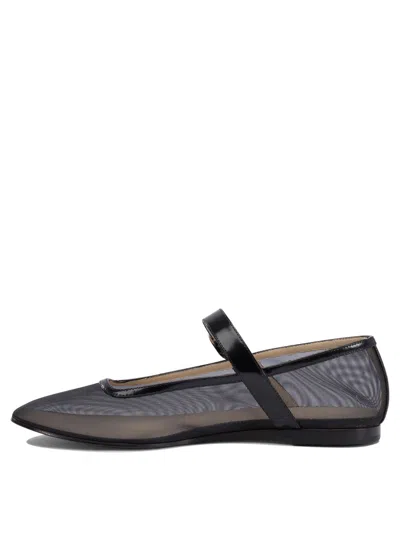Le Monde Beryl Black Rubber Ballerinas