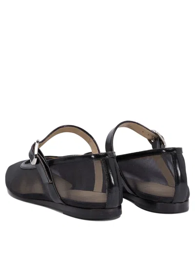 Le Monde Beryl Black Rubber Ballerinas