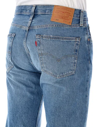 Levi's Blue Cotton Denim 501 Jeans