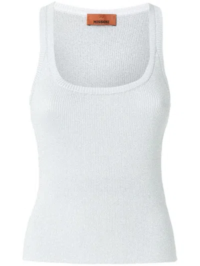 Missoni Metallic Blend Viscose Top In White