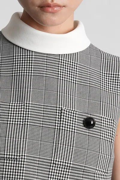Self-portrait Prince Of Wales Check Top In Gray