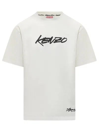 Kenzo X Futura 2000 Ivory T-shirt In Neutral
