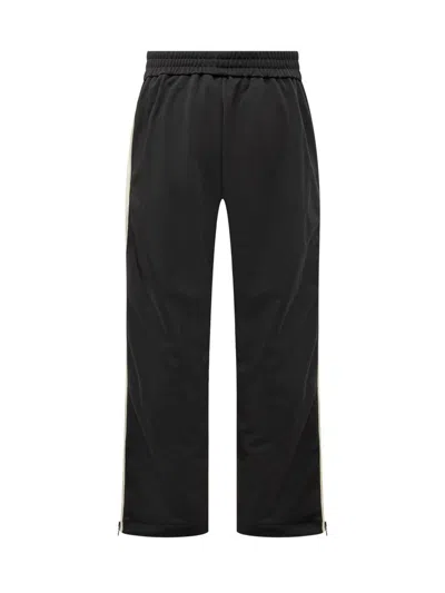 Palm Angels Side-stripe Track Pants In Black