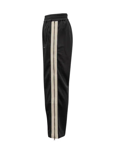Palm Angels Side-stripe Track Pants In Black