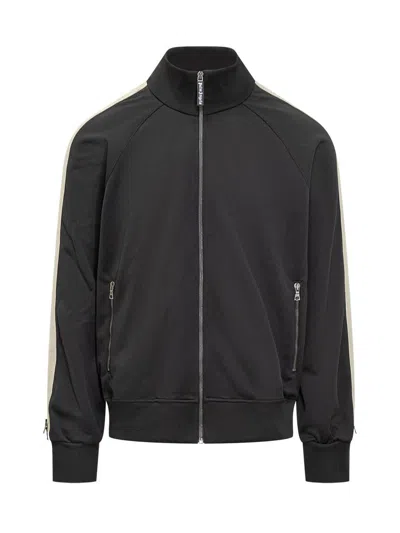 Palm Angels Zip-up Track Jacket In Black