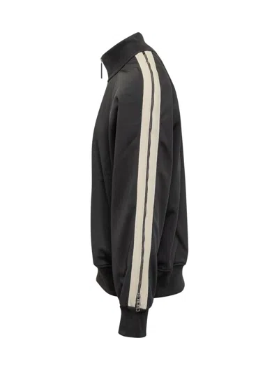 Palm Angels Zip-up Track Jacket In Black