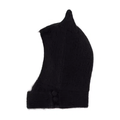 Coperni Knitted Horn Beanie Hat In Black