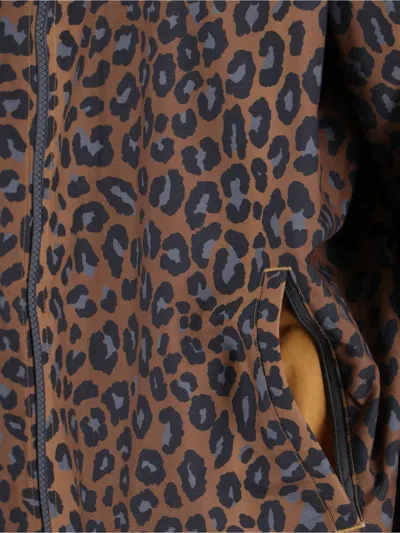Adidas Originals Animal Print High Collar Sweatshirt With Side Pockets