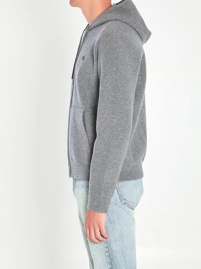 Burberry Cashmere-blend Hoodie Sweatshirt In Gray