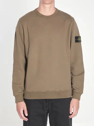 Stone Island Fleece Sweatshirt In Brown