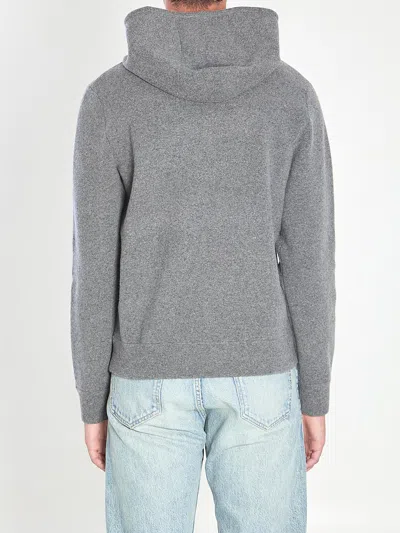 Burberry Cashmere-blend Hoodie Sweatshirt In Gray