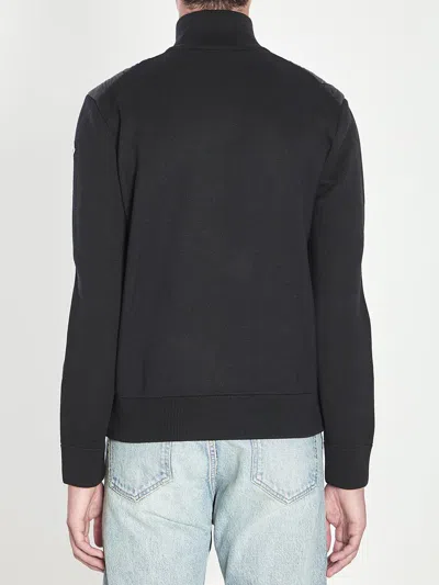 Moncler Padded Zip-up Cardigan Clothing In Black