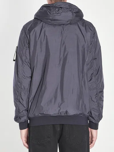 Stone Island Crinkle Reps Nylon Windbreaker Jacket In Blue