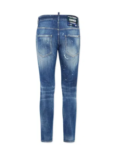 Dsquared2 Dsquared Men Slim Jeans With A Lived-in Effect In Blue