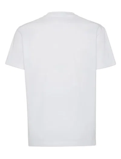 Dsquared2 White Crewneck T-shirt With Logo Print On The Front In White