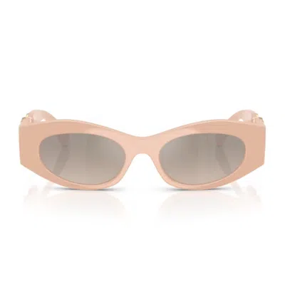 Versace Oval Sunglasses In Neutral