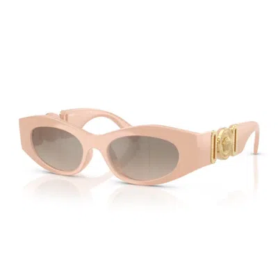 Versace Oval Sunglasses In Neutral