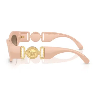 Versace Oval Sunglasses In Neutral