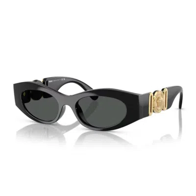 Versace 54mm Irregular Sunglasses In Black