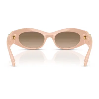 Versace Oval Sunglasses In Neutral