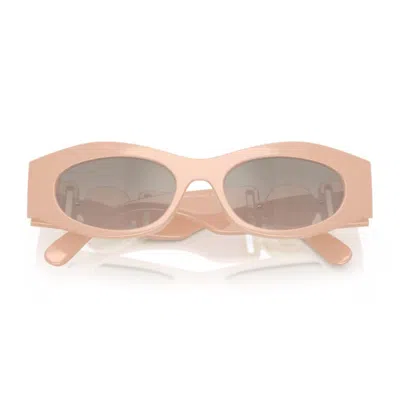 Versace Oval Sunglasses In Neutral