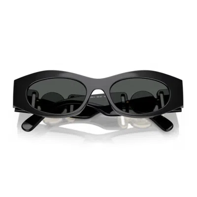 Versace 54mm Irregular Sunglasses In Black