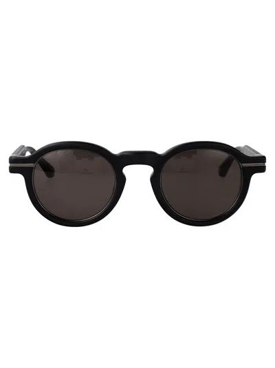 Matsuda Matte Black - Ruthenium Grey Acetate+metal Sunglasses In Black