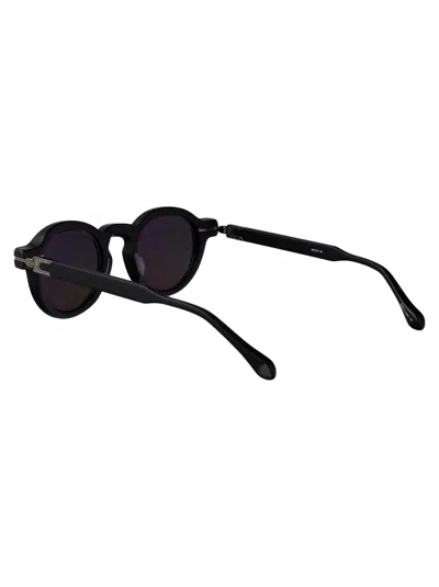 Matsuda Matte Black - Ruthenium Grey Acetate+metal Sunglasses In Black