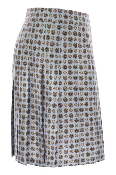 Max Mara Studio Madison Pleated Skirt In Neutral