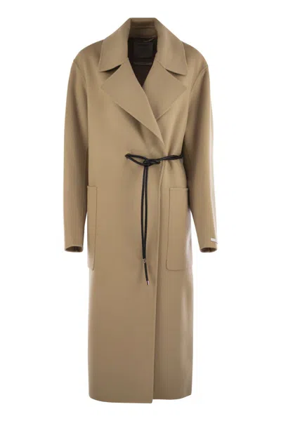 Sportmax Abate Double Dressing Gown Coat In Brown