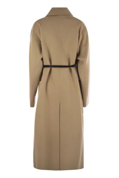 Sportmax Abate Double Dressing Gown Coat In Brown