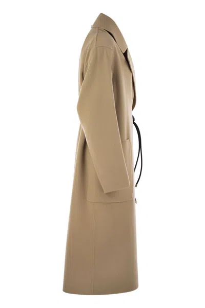 Sportmax Abate Double Dressing Gown Coat In Brown