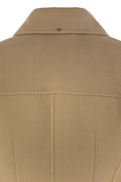 Sportmax Button-fastening Flap-pocket Jacket In Neutral