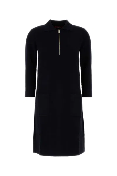 Max Mara Midnight Blue Viscose Blend Dress
