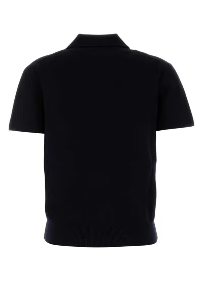 Max Mara Studio Midnight Blue Viscose Blend Teti Polo Shirt
